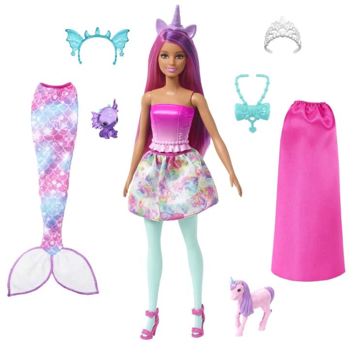 Barbie lalka + strój syrenki 3w1 HLC28 /5