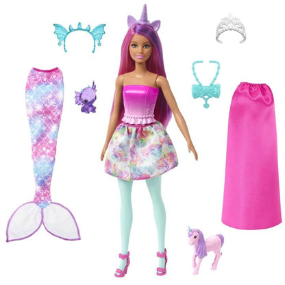 Barbie lalka + strój syrenki 3w1 HLC28 /5