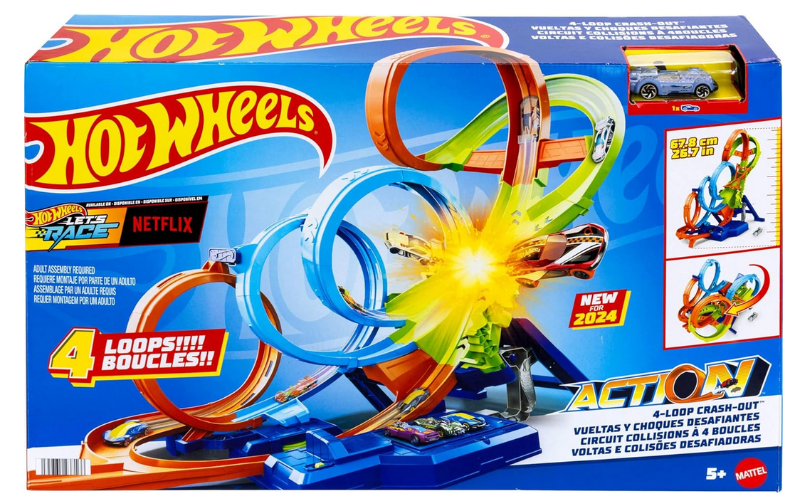 Hot wheels action poczwórna pętla kraks