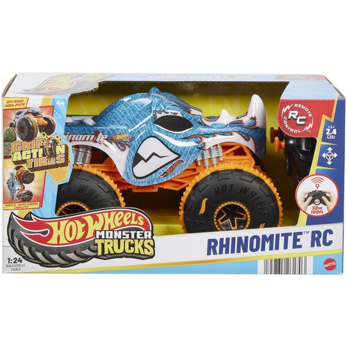 Samochód zdalnie sterowany hot wheels monster trucks rhinomite