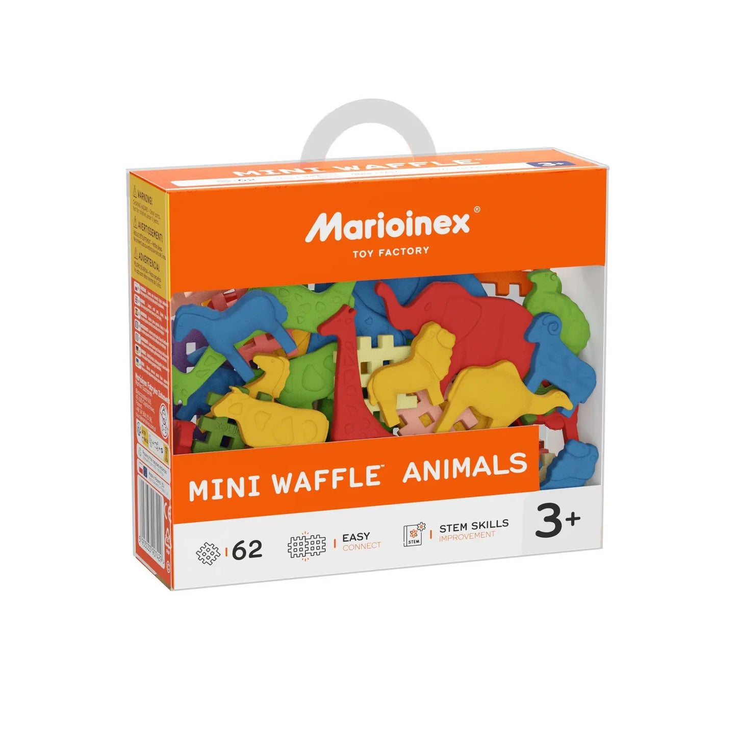 Klocki wafle mini zwierzęta 62 elementy