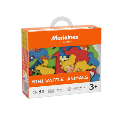 Klocki wafle mini zwierzęta 62 elementy
