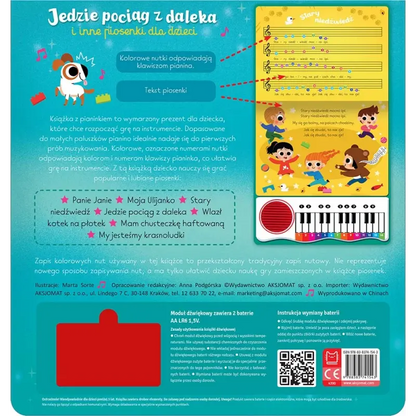 Książeczka z pianinkiem. Jedzie pociąg z daleka i inne piosenki dla dzieci.