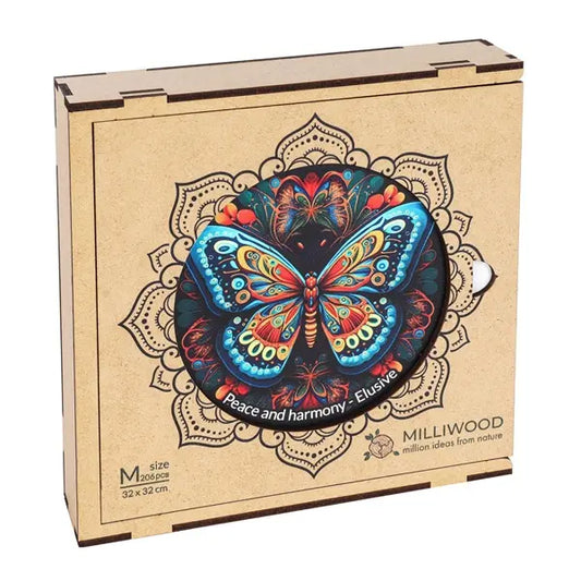Puzzle drewniane - Peace and Harmony, Motyl 206 el.