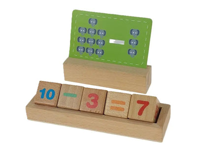Zestaw klocków 3x3x3cm i kart edukacyjnych