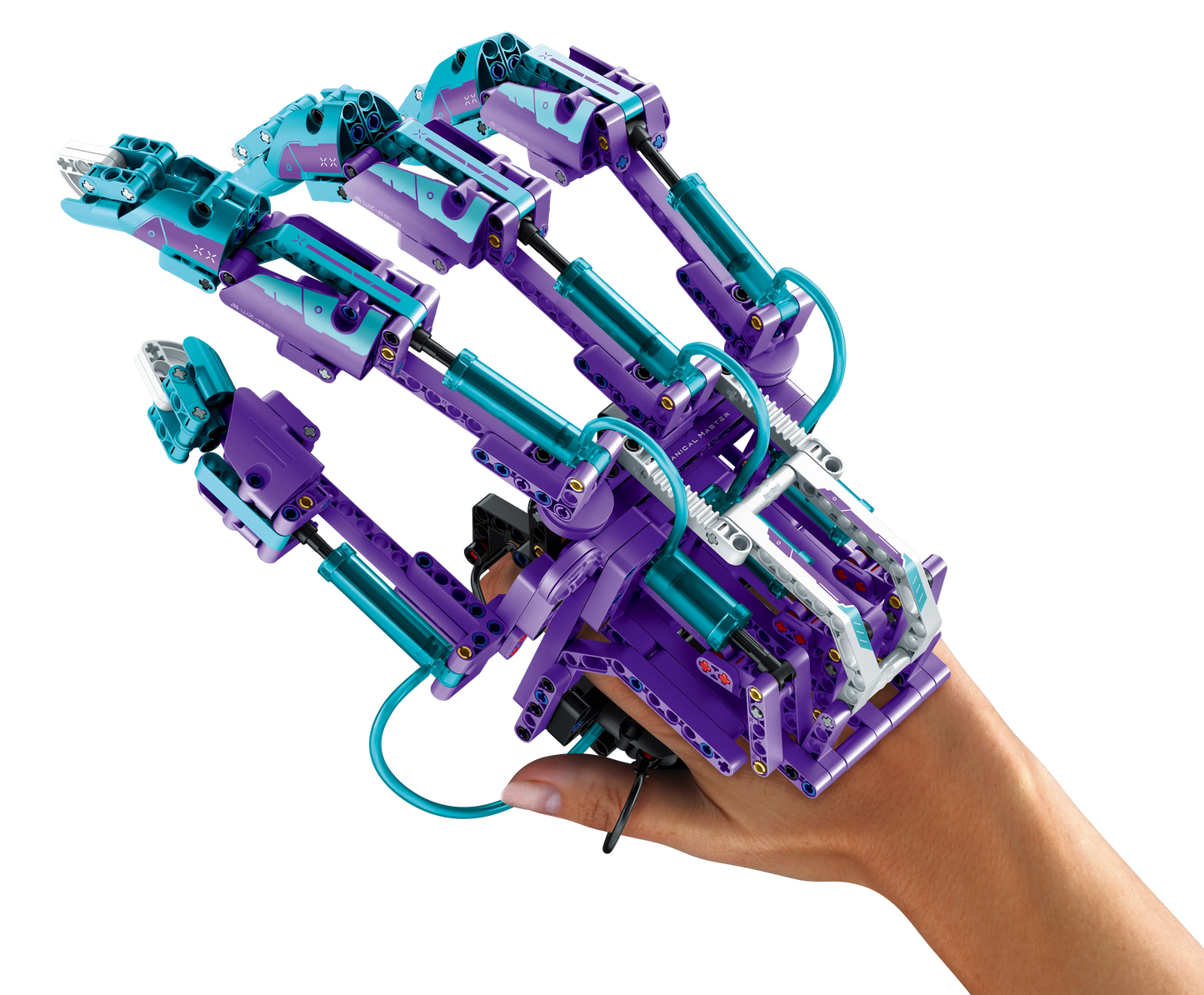 Immaster klocki bioniczna dłoń fioletowa 484 elementy