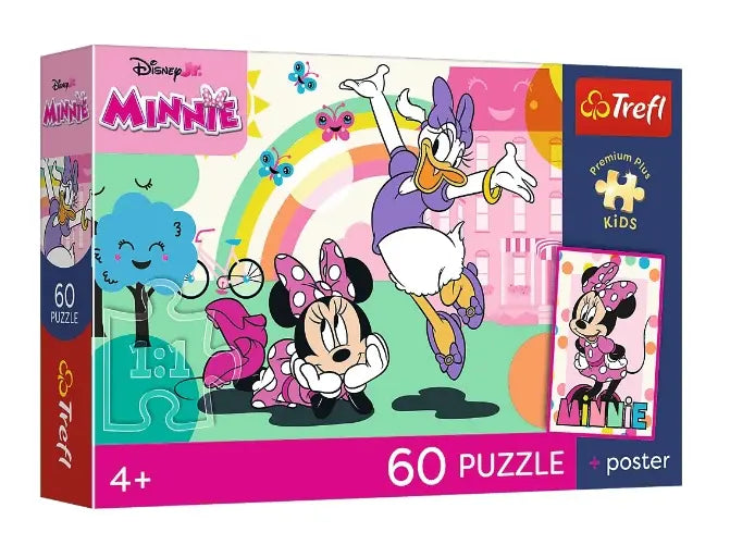 Puzzle Premium Plus Kids, Disney 60 ele, Uśmiech Minnie i kolekcjonerski plakat