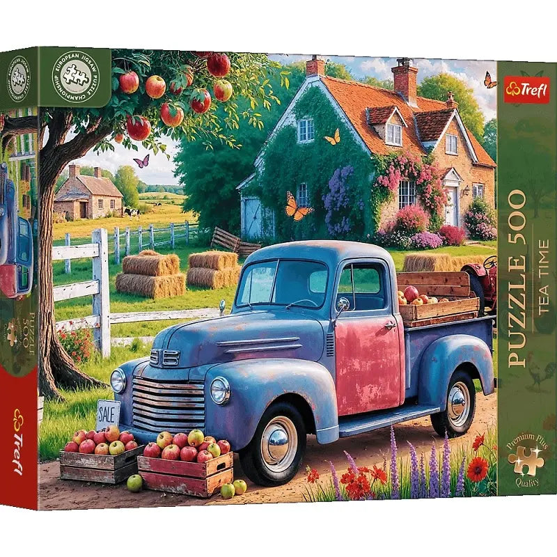 Puzzle 500 elementów Premium Plus Quality Tea Time: Samochód farmera