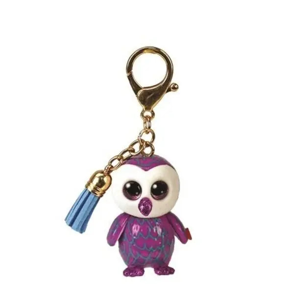Mini Boos - brelok fioletowa sowa