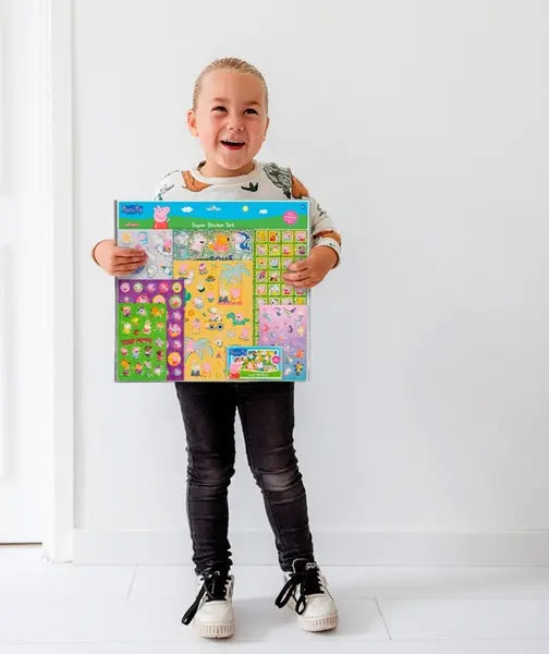 Super set naklejki Świnka Peppa, 7 arkuszy