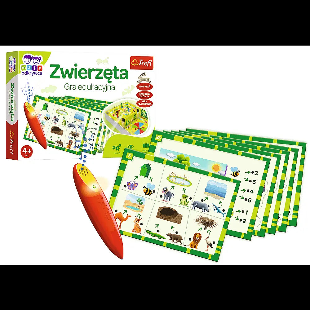 Mały odkrywca gra zwierzęta magiczny ołówek