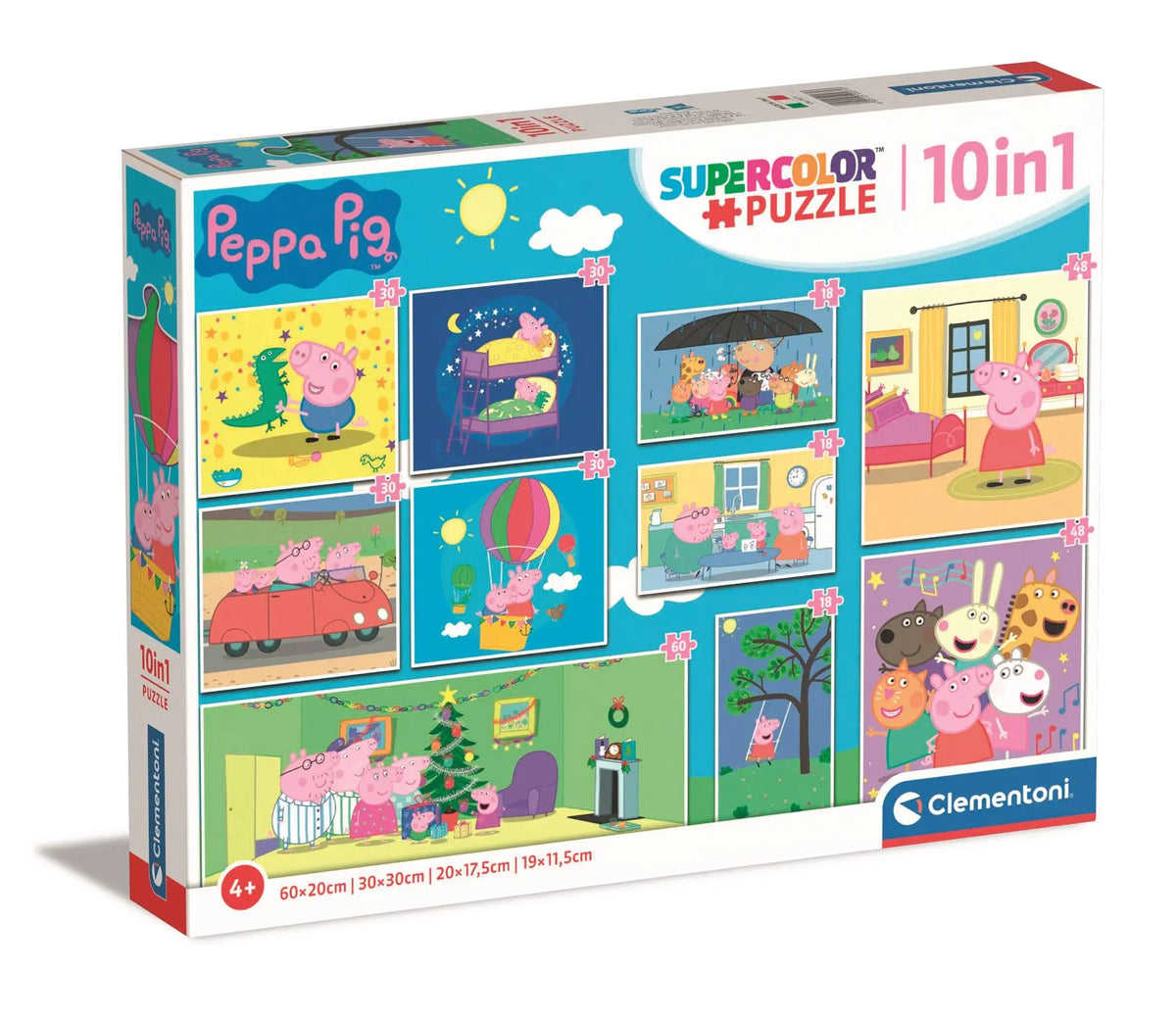 Puzzle 10w1 Super Kolor Świnka Peppa