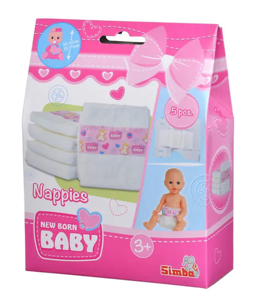 New Born Baby 5 pieluszek dla lalki
