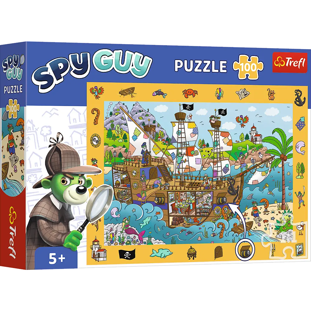 Puzzle 100 elementów Obserwacyjne Spy Guy - Statek Piracki