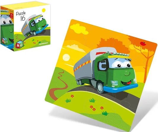 Puzzle 16 elementów ciężarówka