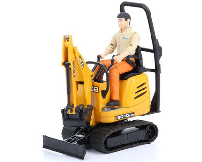 Mikrokoparka JCB 8010 CTS z figurką robotnika