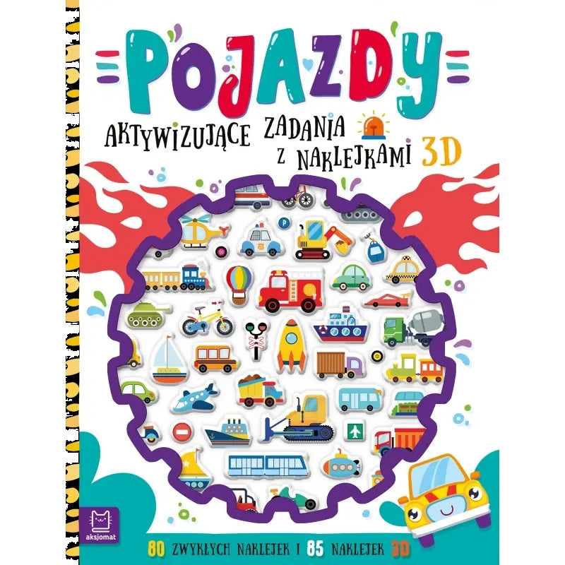 Pojazdy: Aktywizujące zadania z naklejkami 3D