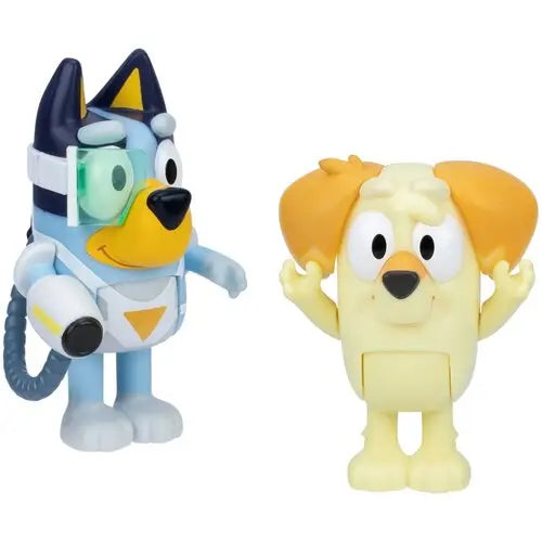 Zestaw figurek bluey i chucky z blasterem