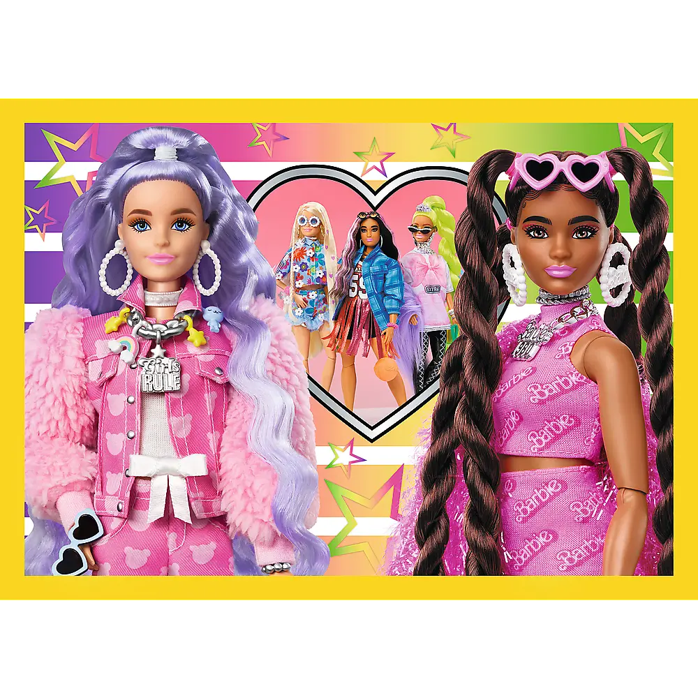 Puzzle 4w1 wesoły świat barbie