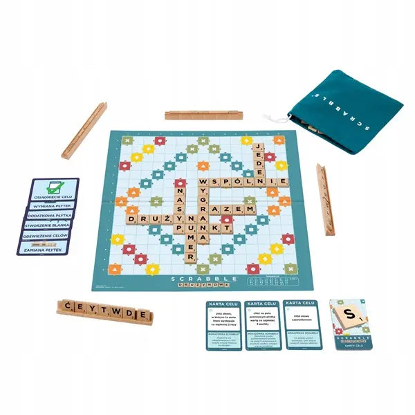 Gra Scrabble, drewniane elementy