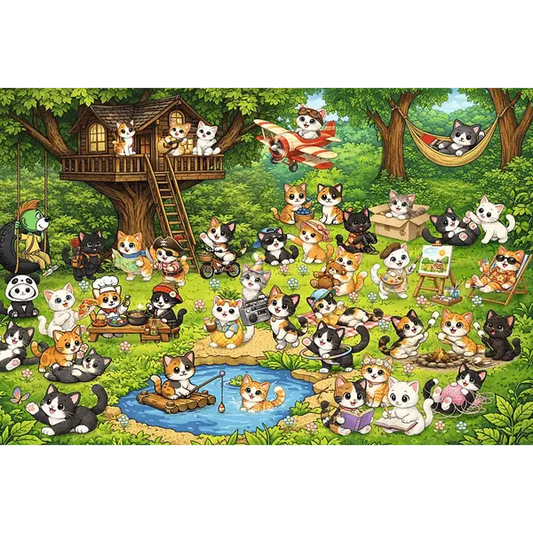 PUZZLE 100 Seek&Find Koci świat 16587