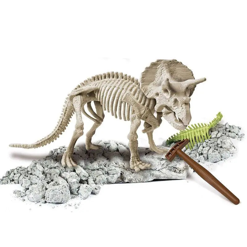 Naukowa zabawa skamieniałości fluorescencyjny triceratops