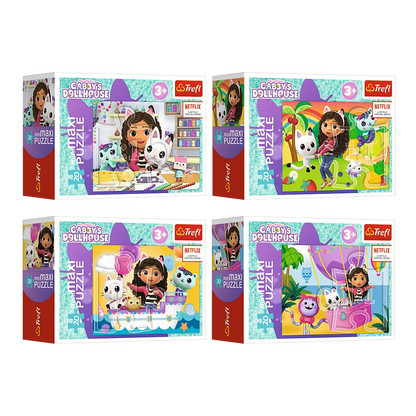 Puzzle minimaxi 20 elementów kolorowy dzień gabby