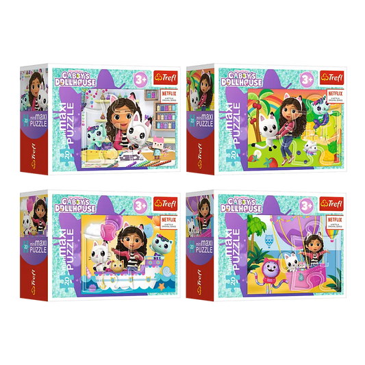 Puzzle minimaxi 20 elementów kolorowy dzień gabby