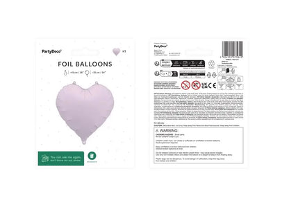 Balon foliowy serce 45cm różowy