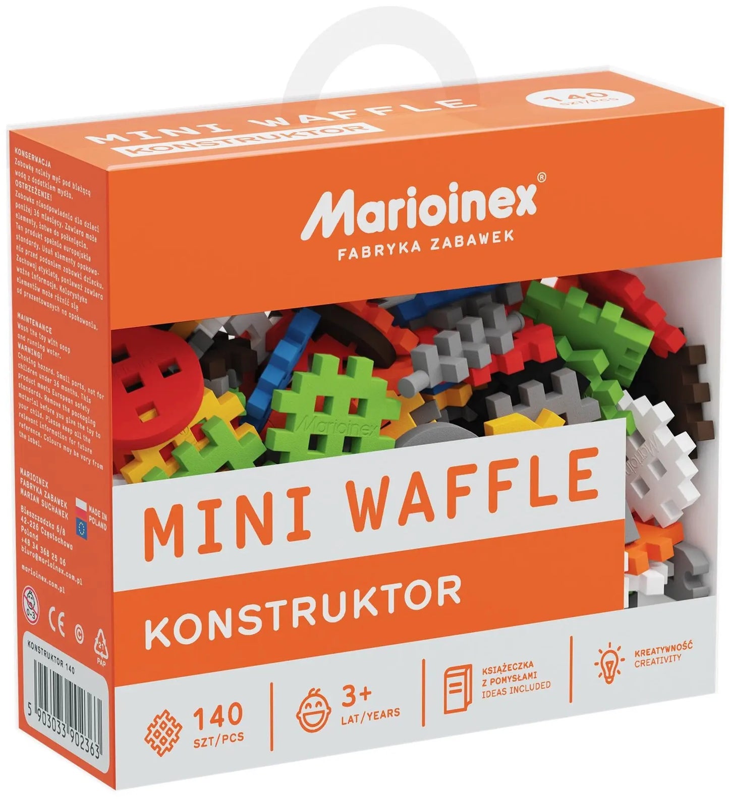 Klocki waffle mini 140szt 02363