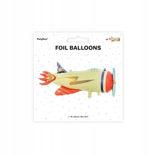 Balon foliowy - Samolot - 91x39cm