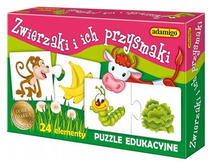 Zwierzaki i przysmaki układanka