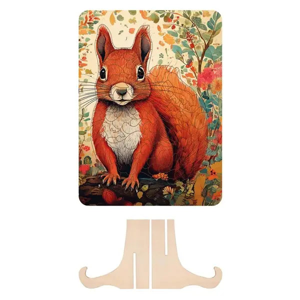 Drewniane puzzle - Wiewiórka 128el.