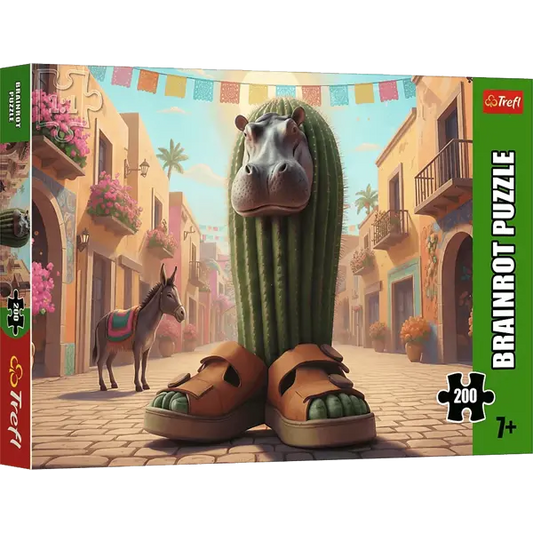 Puzzle 200 el. BrainRots, Kaktusowy Hipopotam
