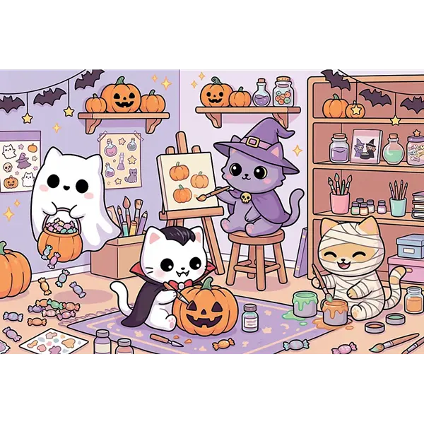 Puzzle 100 el. Spooky Stories - Mała pracownia magii