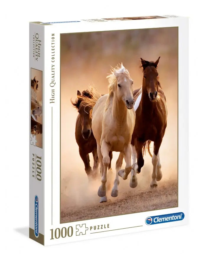 Clementoni puzzle 1000 elementów HQ Galopujące konie