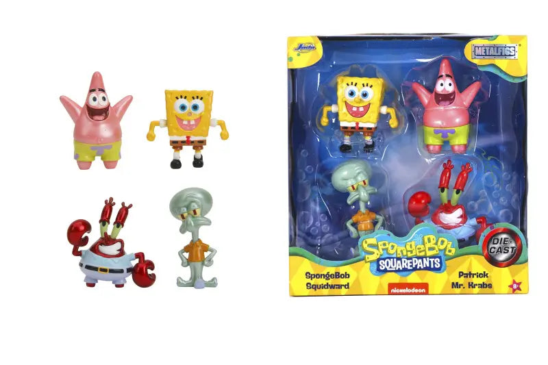 SpongeBob metalowe figurki 6,5cm 4pak
