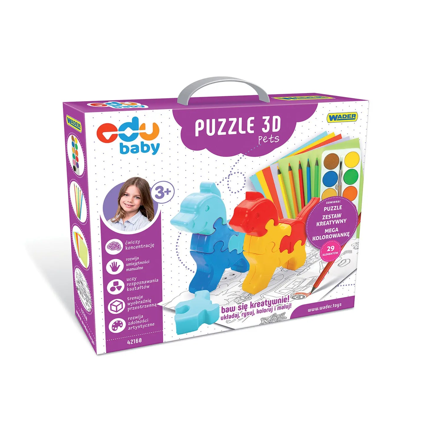 WADER Puzzle 3D zwierzęta domowe  42160