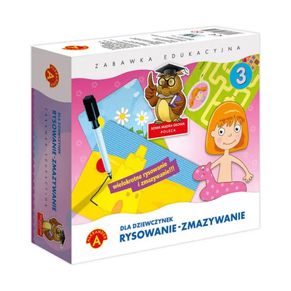 Sowa mądra głowa - rysowanie-zmazywanie dla dziewczynek 3  0738