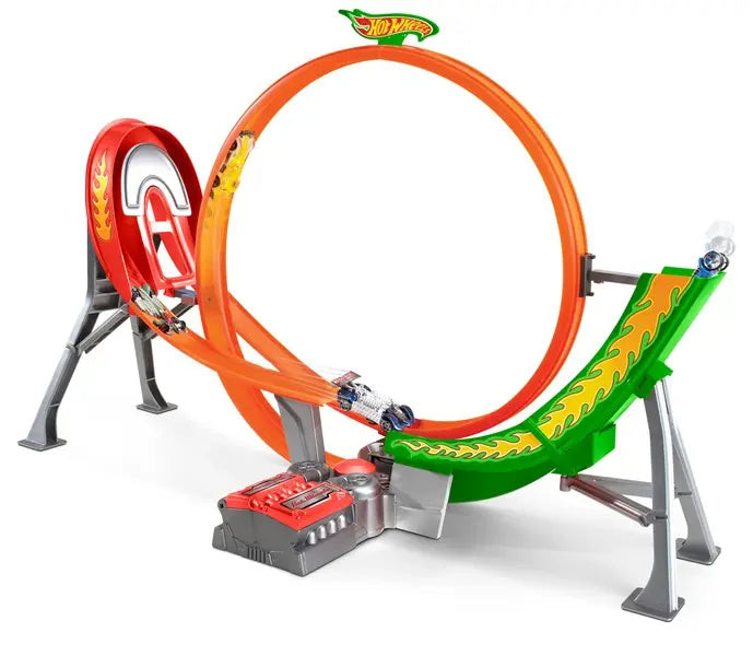 Hot Wheels, tor Power Shift Akcelerator + 5 autek