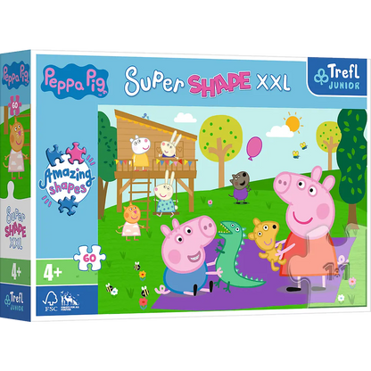 Puzzle xxl 60 elementów świnka peppa zabawa z braciszkiem