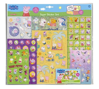 Super set naklejki Świnka Peppa, 7 arkuszy
