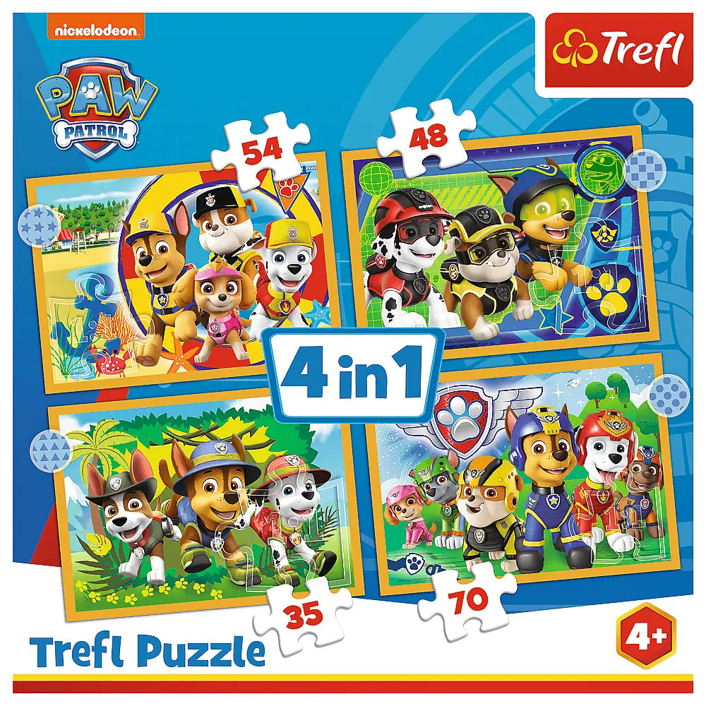 PUZZLE 4w1 Wakacyjny Psi Patrol 34395