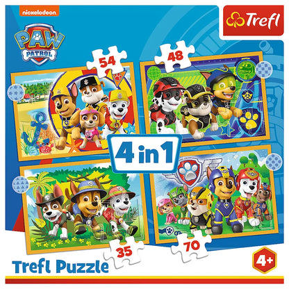 PUZZLE 4w1 Wakacyjny Psi Patrol 34395