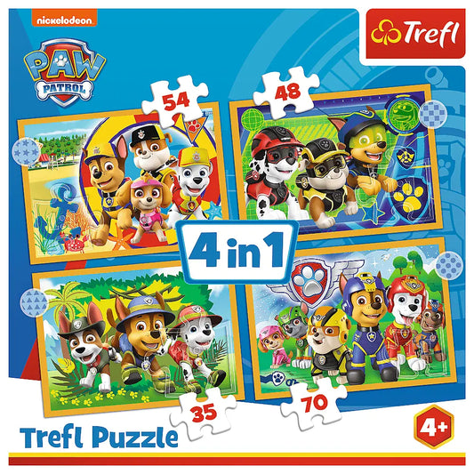 PUZZLE 4w1 Wakacyjny Psi Patrol 34395