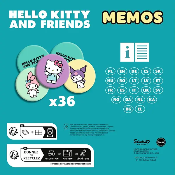 Gra dla dzieci Memos Hello Kitty