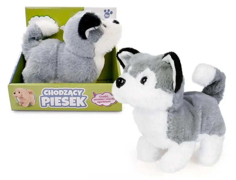 Piesek chodzący 15cm, husky