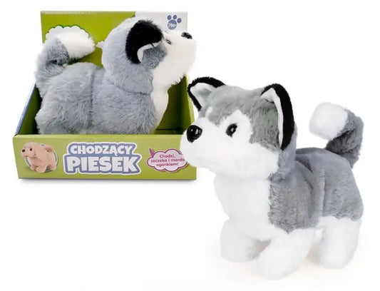 Piesek chodzący 15cm, husky
