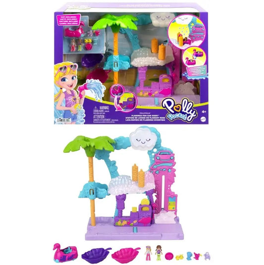 Polly pocket flamingowa myjnia zestaw