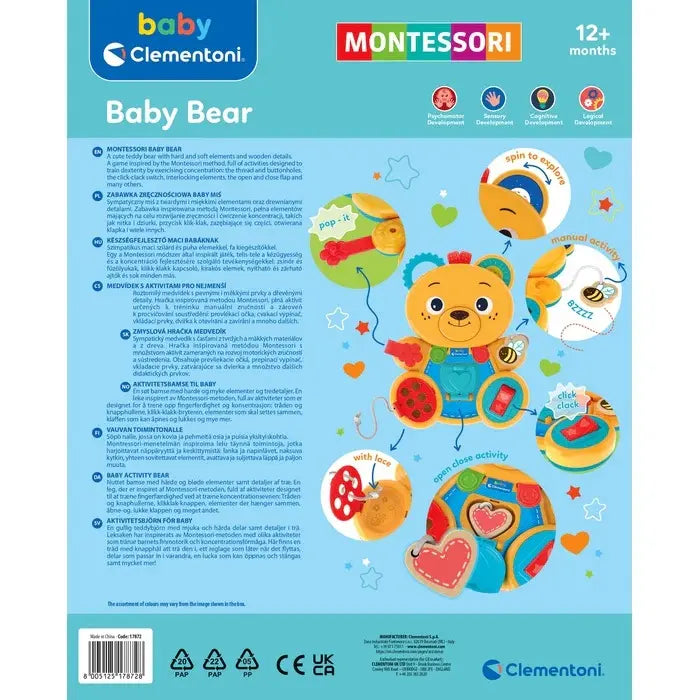 Clementoni baby edu miś montessori
